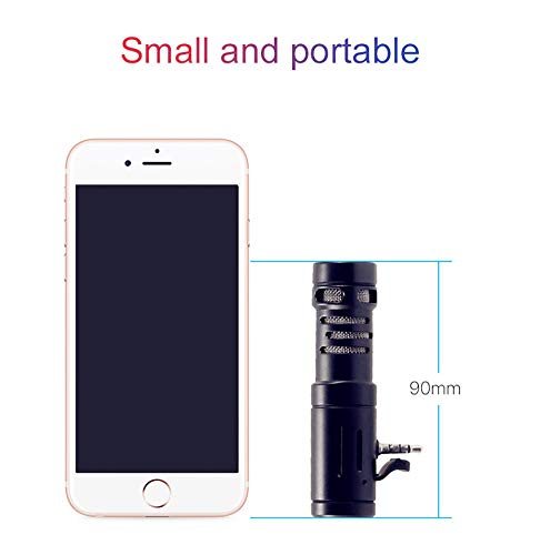 Smartphone Camera Microphone,SQDZ Video Microphone for Canon Nikon Sony Panasonic Fuji Videomic with Windscreen 3.5mm Jack