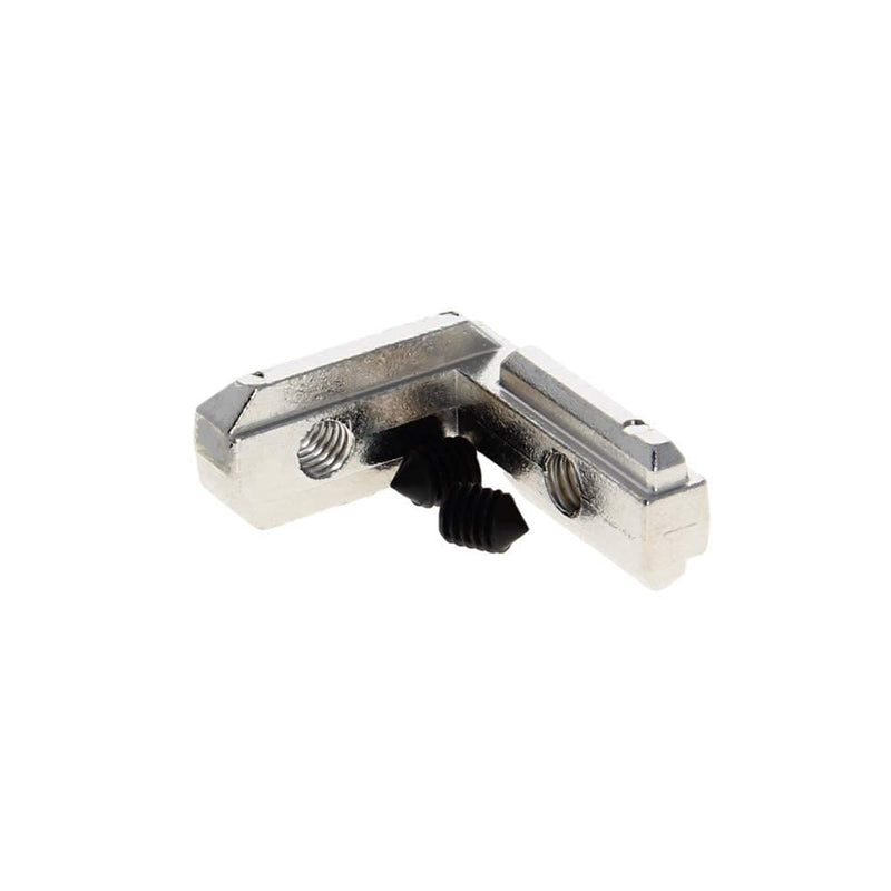 [AUSTRALIA] - Aicosineg 10pcs Zinc Alloy Interior Joint Bracket 90 Degree T Slot L-Shape Corner Bracket Suitable for 3030 Series 8mm T Slot Aluminum Extrusion Profile with Screws Silver Tone 