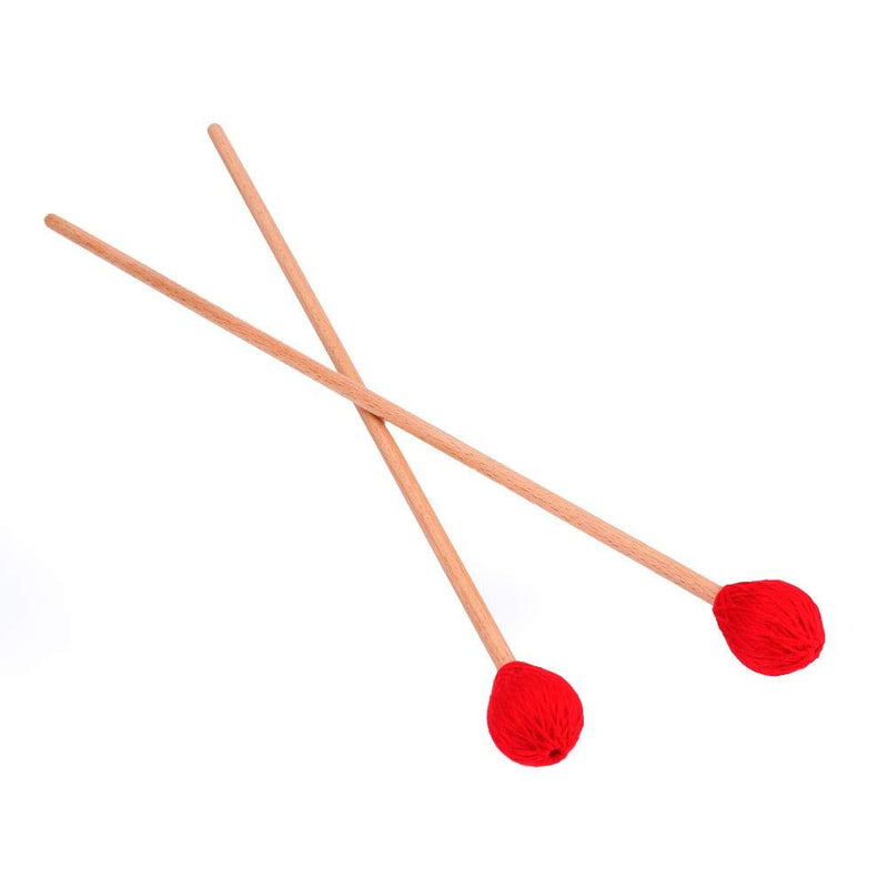 Alomejor Marimba Hammer 1 Pair Smooth Keyboard Marimba Stick with Wooden Handle and Yarn Head for Percussion