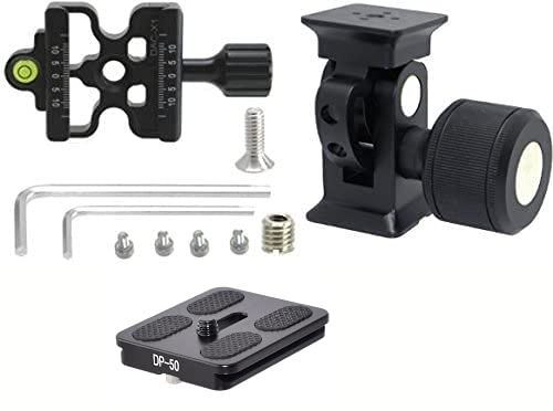 Desmond DMH-2 & 50mm DAC-X1 Clamp Tripod Tilt Head Arca/RRS Compatible Oversized Knob