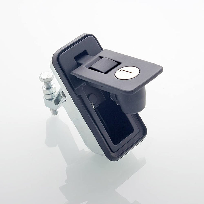 Wangyihan 2X Zinc Alloy Adjustable Compression Key Lock Latch Horse Box RV Trailer Yacht Applicable Door Thickness 1-6mm Southco(Black) Black