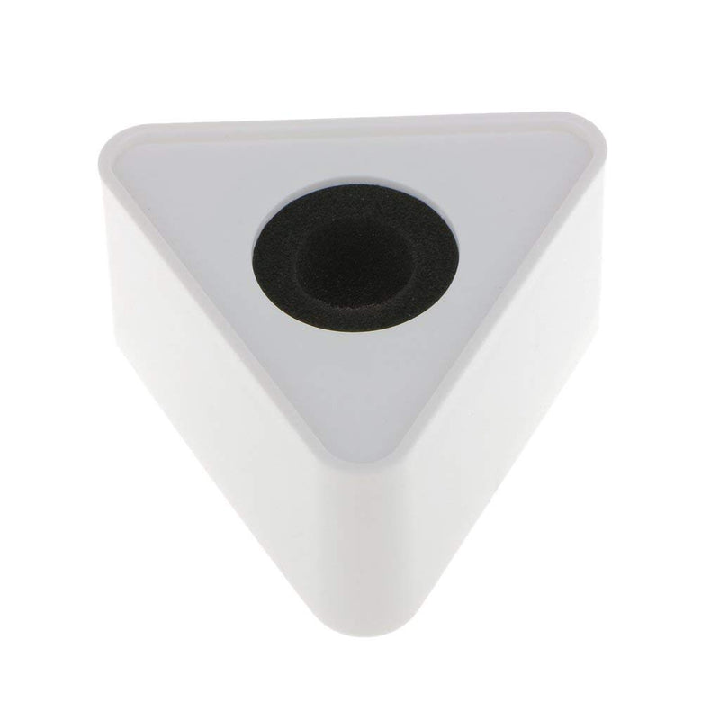 ABS Injection Molding Triangular Shaped Interview Mic Microphone Flag Station Logo - White