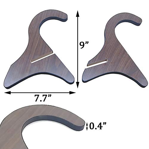 TIHOOD Wooden Ukelele Stand Holder Musical Instrument Stand Concert Portable Wood Stand for Small Guitar, Violin, Banjo (Dark Brown) Dark Brown