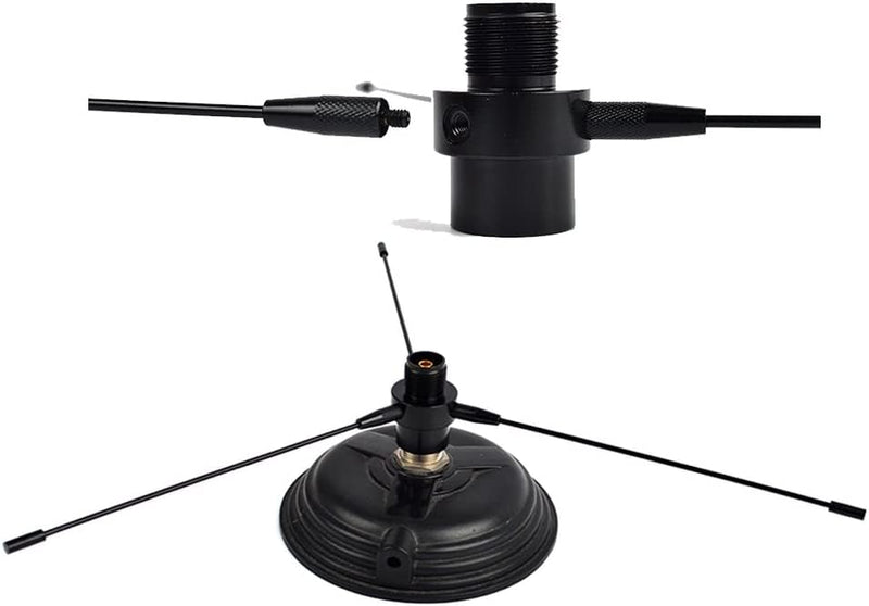 UAYESOK Mobile Base Antenna Ground Plane Kit, VHF/UHF 2m/70cm PL259 to SO239 Ground Plane Mount Antenna, 136-174MHZ/400-470MHZ