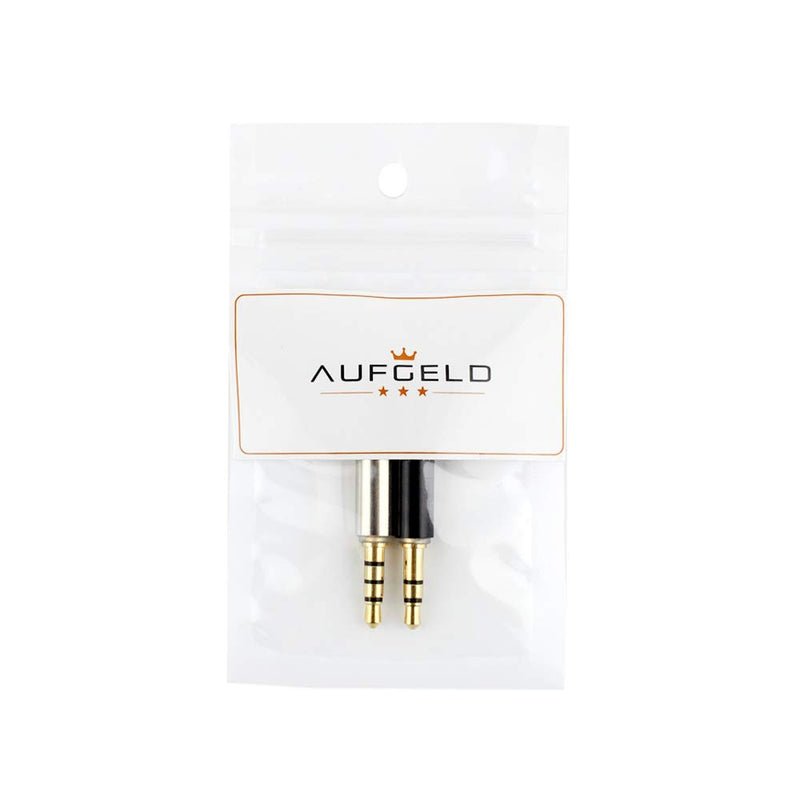 Aufgeld TRRS to TRS Male to Female 4pin 3pin Adapter for Small Mini Lavalier Lapel Omnidirectional Condenser Microphone Apple iPhone Android Windows Cellphones Noise Cancelling Mic 4 to 3 pin 3PA