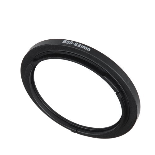 Fotodiox Bayonet 50 B50-62mm Step Up Filter Adapter Ring for Hasselblad, Anodized Black Metal Filter Adapter Ring 50-62mm