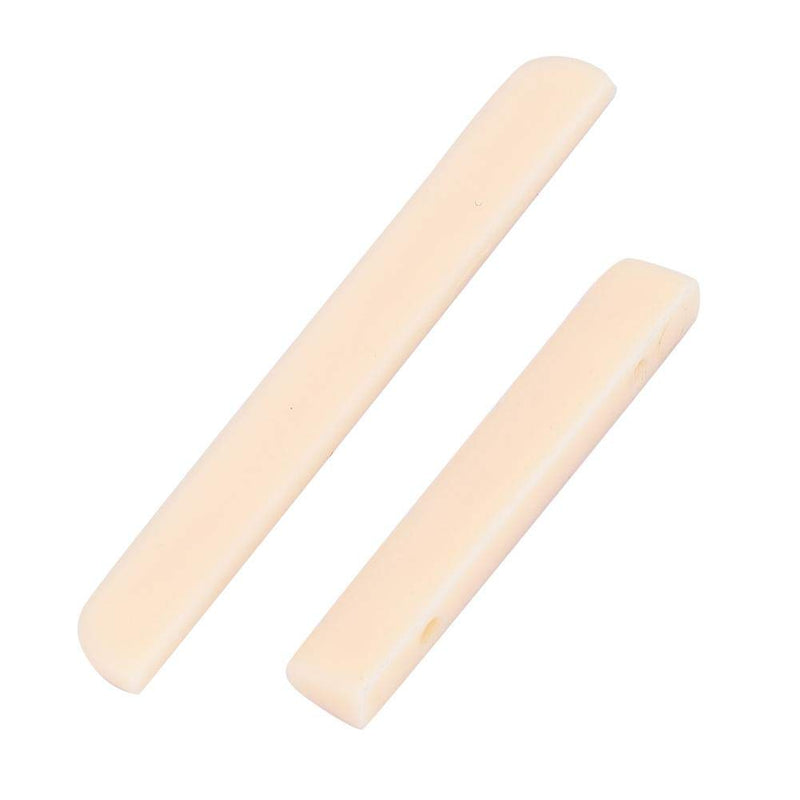 Dilwe Ukulele Bridge Nut Saddle, Rosewood Bridge Plastic Nut & Saddle for Ukulele DIY Repairing Accessory Parts