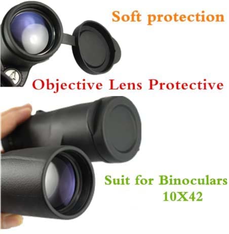 10x42 Soft Rubber Lens Cap for Front Binocular Lens - Protective Binocular Lens Cap Covers