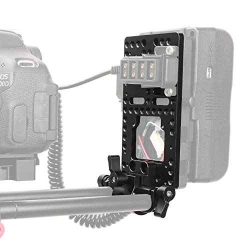 CAMVATE Aluminum Cheese Plate with 360 Degree Rotating 15mm Rail Blocks Clamp for IDX P-V2 V Mount Camera Plate - 2691