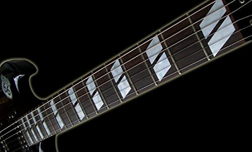 Inlaystickers Fret Markers for Guitars & Bass - Double-Parallelograms 175 Style Fret Markers, F-011DP-WT