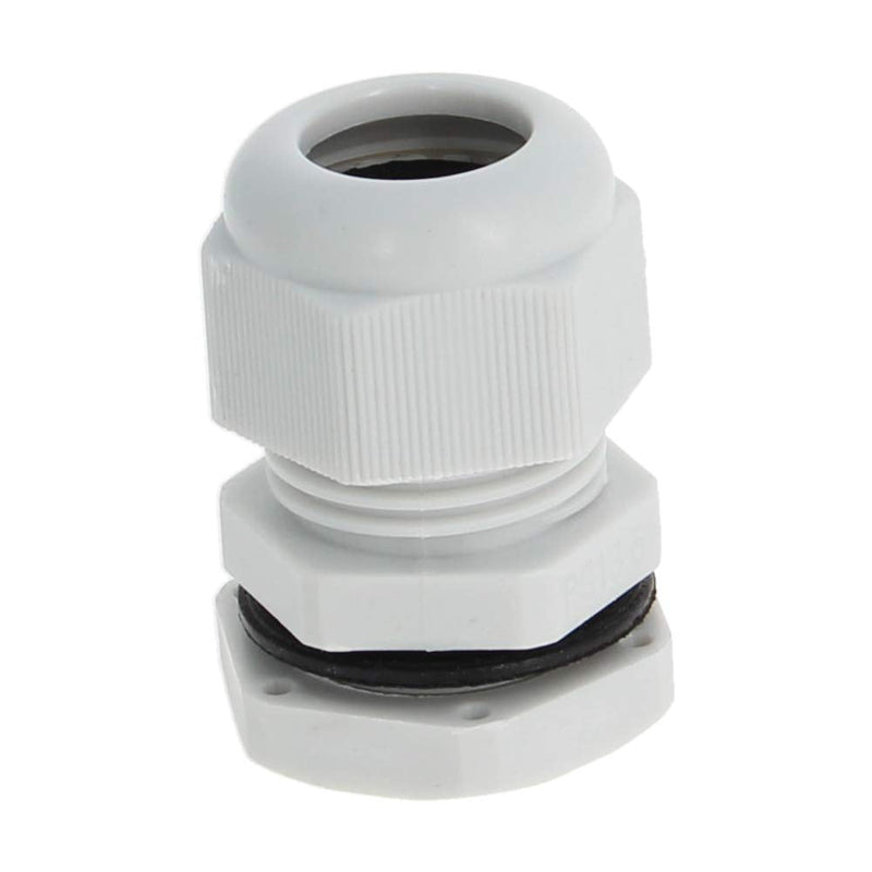 Fielect PG13.5 Cable Gland 8Pcs Plastic Waterproof Cable Glands Joints Adjustable Connector White for 6-11mm Dia Cable