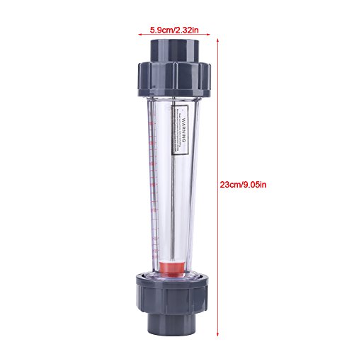 300-3000L/H Plastic Tube Water Rotameter LZS-25 Liquid Flow Meter Float Double Female Connector for DN 25 Tube