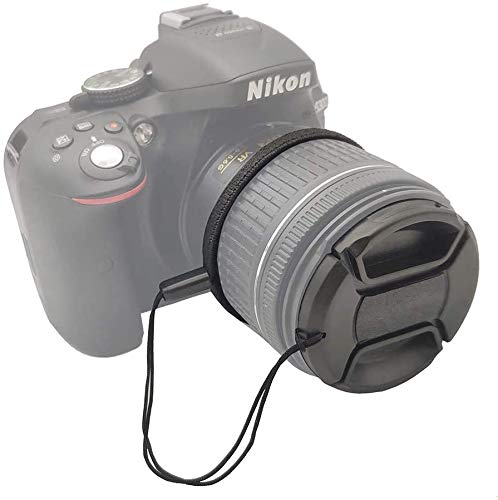 58mm Lens Cap Cover with Keeper for AF-P NIKKOR 70-300mm f/4.5-6.3G ED Lens for Nikon D7200 D5600 D5500 D5300 D3500 D3400 D3300 Camera,ULBTER Center Pinch Lens Cap & Lens Cover Leash-2 Pack