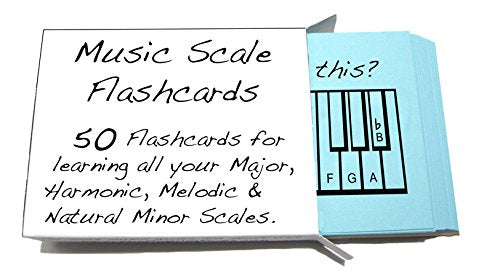 Musical Scale Names Flashcards - Learn or Teach All Your Major, Harmonic Melodic & Natural Minor Scales