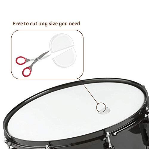 Drum Gel, 6 Pcs Round and 4 Pcs Long Clear Drum Dampeners for Snare Drum, Silicone, Mute, Muffler Dampening Gel Pads, Drum Damper for Snare, Tom Drum Cymbals 1.2inch-6pcs+3.7inch-4pcs