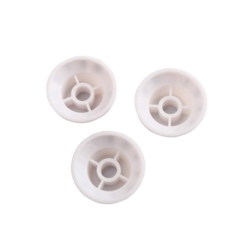 Artibetter 3PCS Guitar Knob Plastic Top Hat Guitar Volume Tone Control Knobs Amplifier Knobs for Strat Guitar White