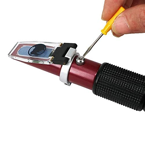 Rhino Wine Refractometer (0-25% Vol & 0-40% Brix) for Grape Wine Brewing, with Automatic Temperature Compensation, Teflon Coating