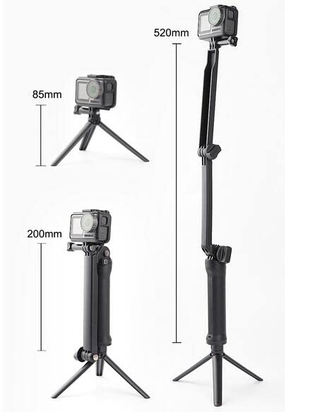 CoyKtonty 3 Way Grip Waterproof Monopod Selfie Stick Tripod Stand for GoPro Hero 11 10 9 8 7 6 5 4 /Insta360 ONE RS/ONE R