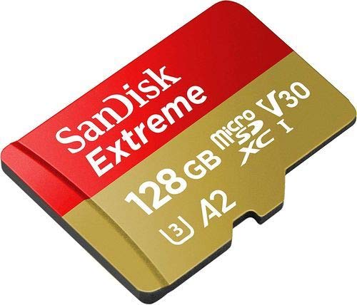 SanDisk Extreme V30 A2 128GB Micro SD Card for DJI Mavic Mini 2 Drone Class 10 4K SDXC Bundle with 1 Everything But Stromboli Micro Memory Card Reader