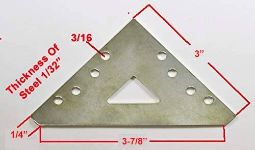 Extra Heavy Duty 4 Pack Medium Zinc Plated Steel Corner Brace with Screws