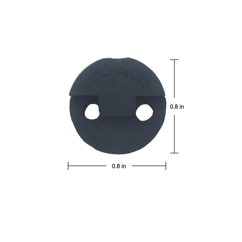 Amgate 4 PCS Rubber Violin Practice Mute Set, Included 2 PCS Claw Style & 2 PCS Round Tourte Style, Black