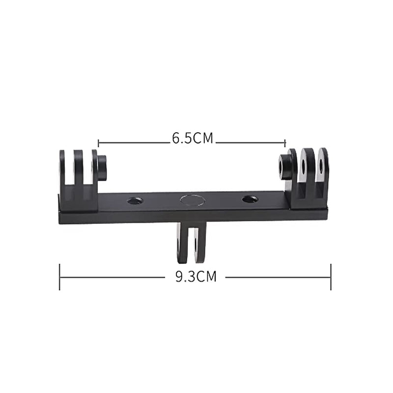 SUREWO Aluminum Dual Mount,Twin Adapter Mount Compatible with GoPro Hero 10 9 8 7 6 5 Black,APEMAN/AKASO/DJI Omso Action and More