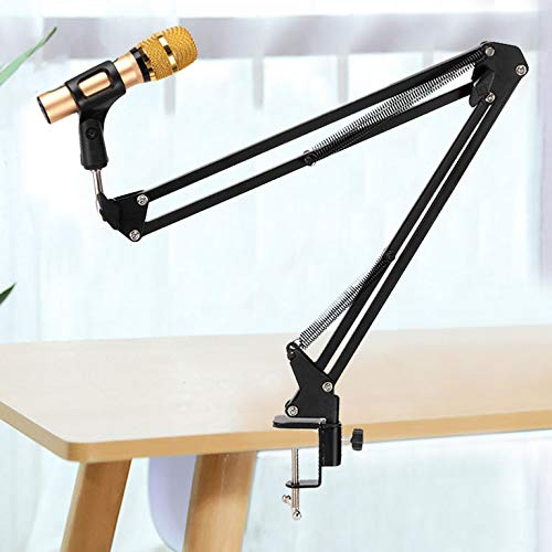 Mr.Power Ajustable Music Studio Microphone Mic Stand Holder Table-Mounting-Clamp Suspension Arm for Sing Live Desktop