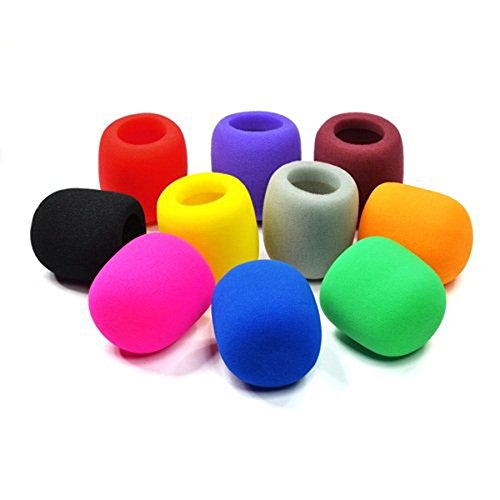 [AUSTRALIA] - NUOLUX Handheld Stage Microphone Windscreen Foam Cover 10 Colors 