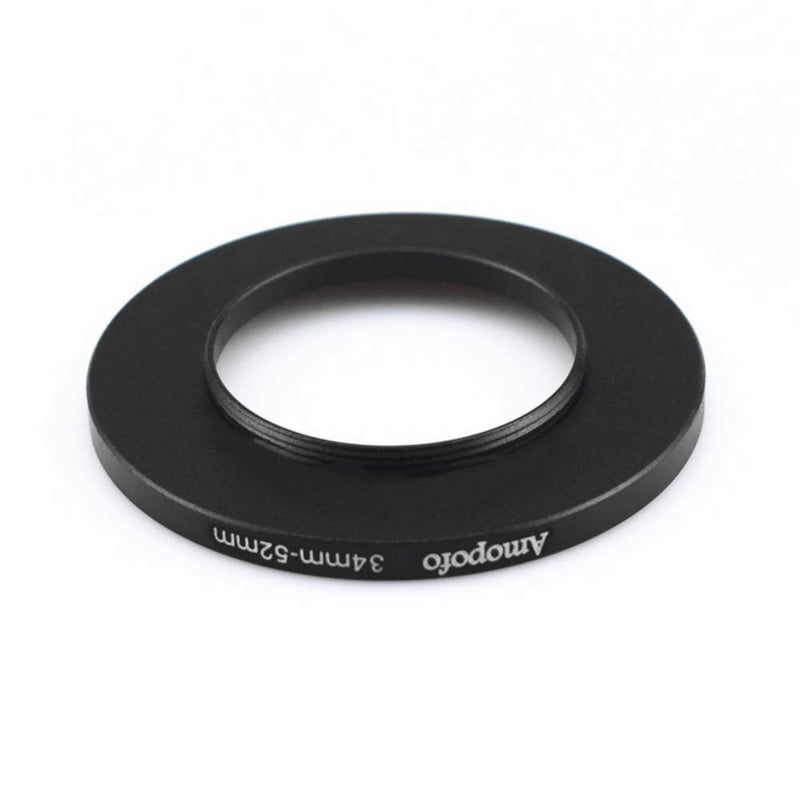 34mm to 52mm Camera Filters Ring Compatible All 34mm Camera Lenses or 52mm UV CPL Filter Accessory,34-52mm Camera Step Up Ring 34 to 52mm Step Up Ring Adapter