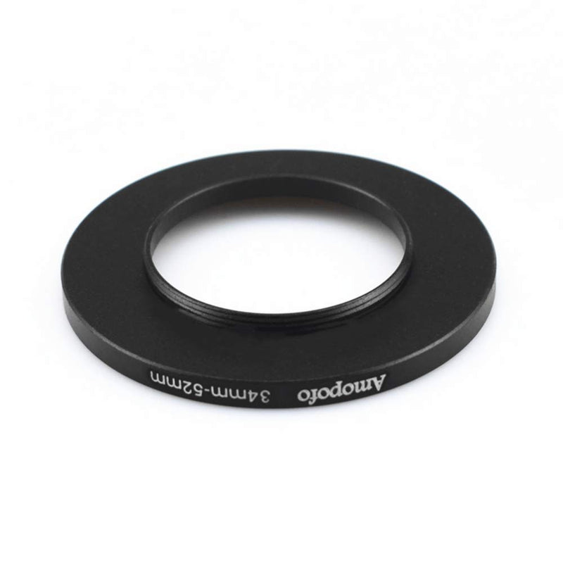 [AUSTRALIA] - 34mm to 52mm Camera Filters Ring Compatible All 34mm Camera Lenses or 52mm UV CPL Filter Accessory,34-52mm Camera Step Up Ring 34 to 52mm Step Up Ring Adapter 