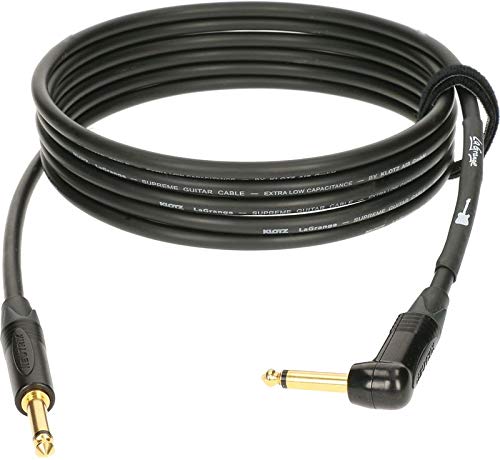 Klotz LAPR0450 LaGrange Guitar Cable, ¼-Inch Straight to Right Angle, 15ft, 15 ft