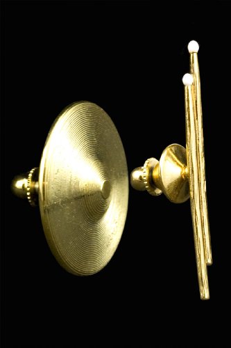 Drumsticks/Cymbal Combo Pin - 24k Gold Plated