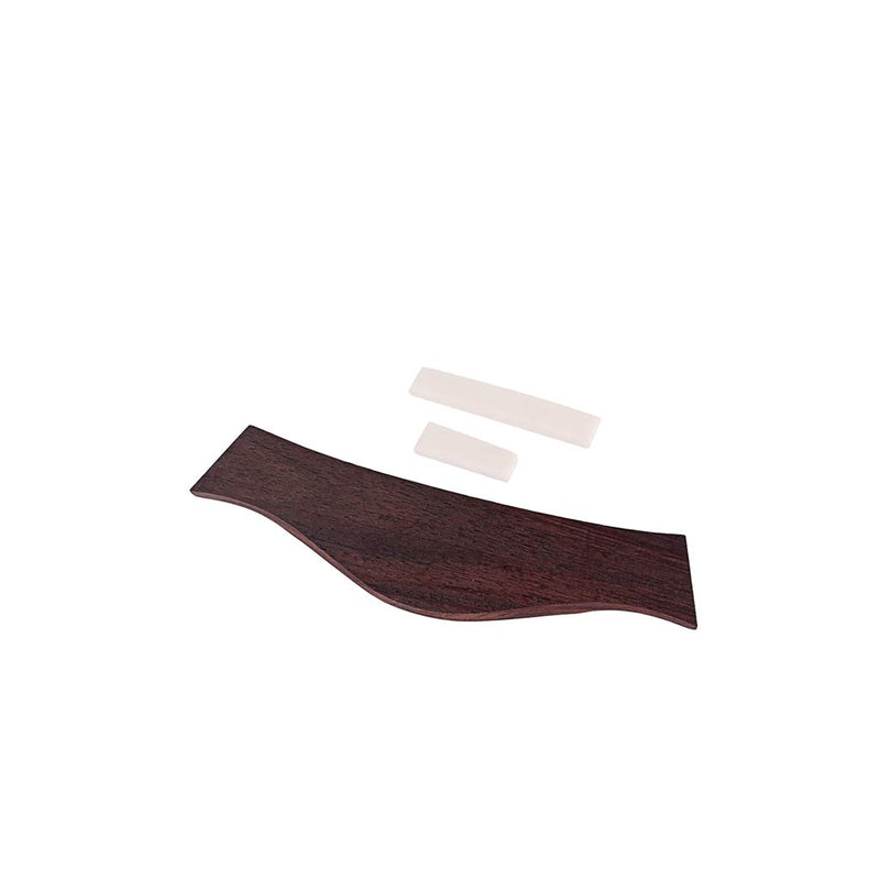 Alnicov 6 Strings Saddle Rosewood Thru Durable Bridge and Bone Saddle for Folk Acoustic Guitar