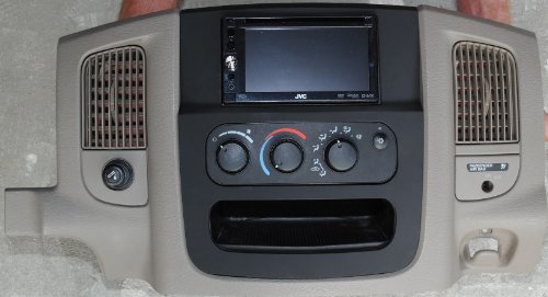 Radio Stereo Double Din Navigation Black Bezel Installation Kit Compatible with Dodge Ram (1500, 2500, 3500) (2002 2003 2004 2005)