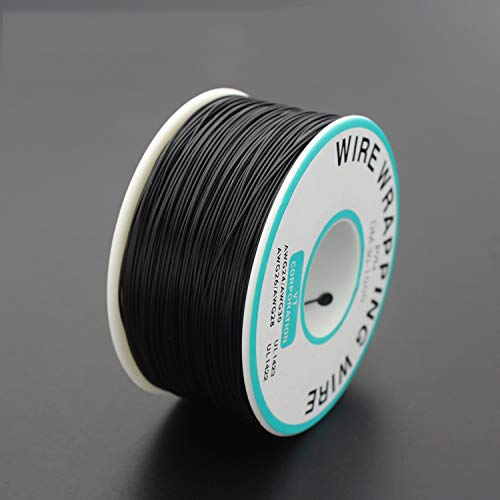 YXQ P/N B-30-1000 30AWG Tin Plated Copper Wire Wrapping Wire Cable Reel Black 305M
