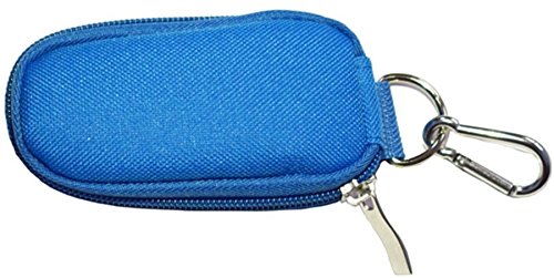 Essential Oil 10 Bottle Keychain Carrying Case, Roller Bottles and Euro Orifice Reducer Bottles, Bottle Opener, Funnel, Pipettes (Blue) Blue