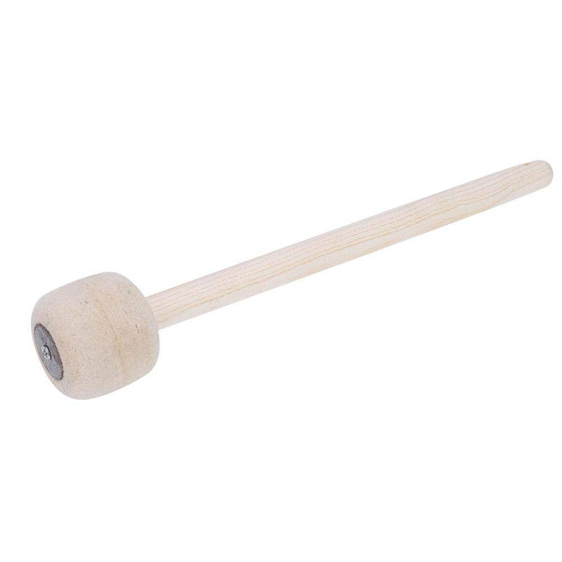 Alomejor Drum Mallet Wool Felt Head Bass Drum Stick with Wooden Handle Drum Hammer for Percussion Marching Band