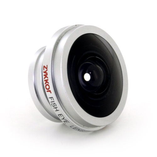 Zykkor Magnetic Lens (Silver) Fish Eye 0.2X Wide Angle 180 Degrees Professional High Def for Flip, Ultra Flip, Ultra Hd Flip, and Slide Hd Flip Video Cameras