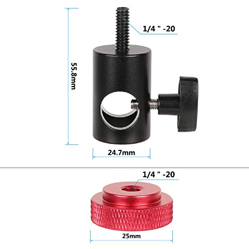 CAMVATE Light Stand Head with 1/4"-20 Thread Screw Mount for Camera Flashlight Accessories