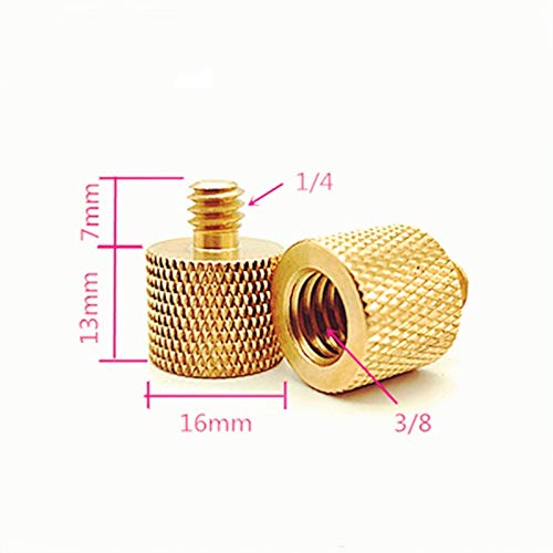 Donuts 3/8 Female to 1/4 Male Screw Adapter Tripod Thread Mount Adapter Accessories for Tripod Microphone Holder Camera 2 Pack