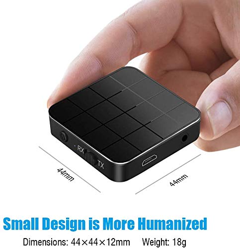 Plus Bluetooth Receiver, HiFi Wireless Audio Adapter, Bluetooth 5.0 Receiver with 3D Surround aptX Low Latency for Home Music Streaming Stereo System Black