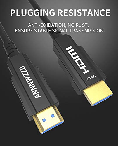 LinkinPerk Fiber Optic HDMI Cable 4K 60Hz,Fiber HDMI Cable 2.0 Supports (18Gbps 4:4:4, Dolby Vision, HDR10, eARC, HDCP2.2) Suitable for TV LCD Laptop PS3 PS4 Projector Computer,Cable HDMI (30ft) 30ft