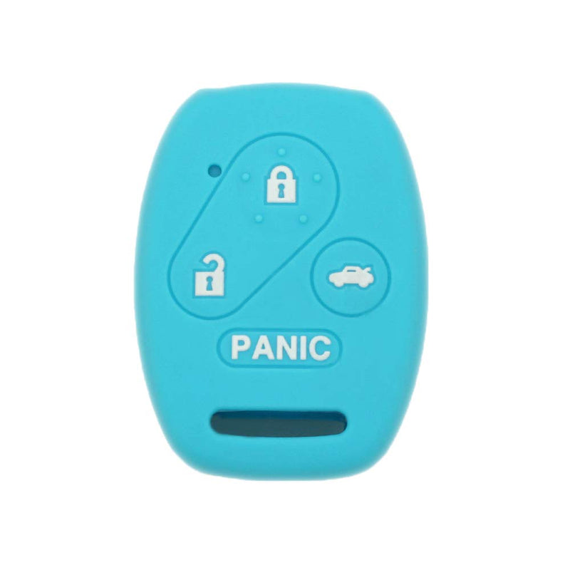 SEGADEN Silicone Cover Protector Case Holder Skin Jacket Compatible with HONDA 3+1 Button Remote Key Fob CV2206 Light Blue