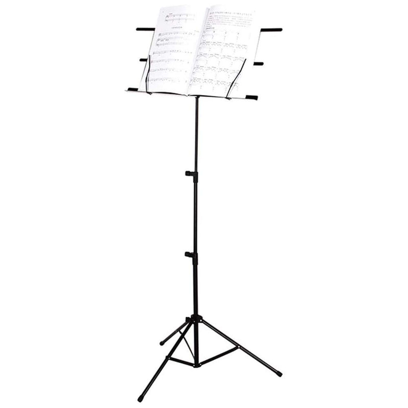 GLEAM Music Stand - 2 in 1 Dual-Use Desktop Book Stand Folding Music Holder with Carrying Bag