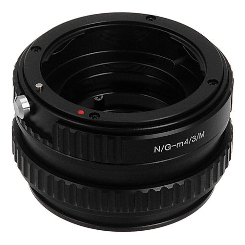 Fotodiox Pro Lens Mount Adapter, Nikon Nikkor (Including G & D-Type) Mount Lens to Micro 4/3 (MFT) Mirrorless Digital Cameras with Macro Focusing Helicoid - Panasonic Lumix, Olympus Pen, OM-D, etc
