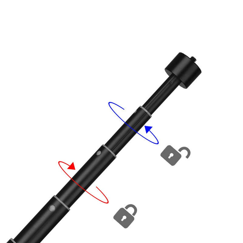 Dlacho Adjustable Extension Rod Selfie Rod Aerial View Extension Rod Gimbal Stabilizer Extension Rod Mobile Phone Extension Pole (37-170cm) 37-170cm
