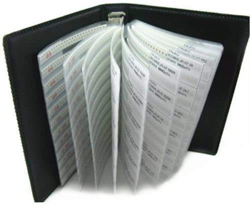 0402 0R-10M & 15pF-1uF 83 Values 1% Resistor and Capacitor Mixed Practical Kit SMD Combo Book kit(Pack of 4400) 0402(0R-10MR)&(15pF-1uF)mixed