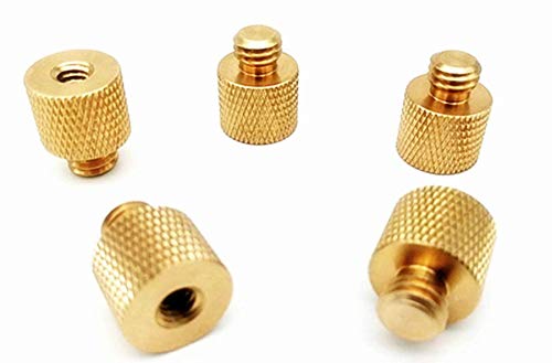 Donut 1/4 Female to 3/8 Male Screw Adapter Tripod Thread Mount Adapter Accessories for Tripod Microphone Holder Camera 2 Pack