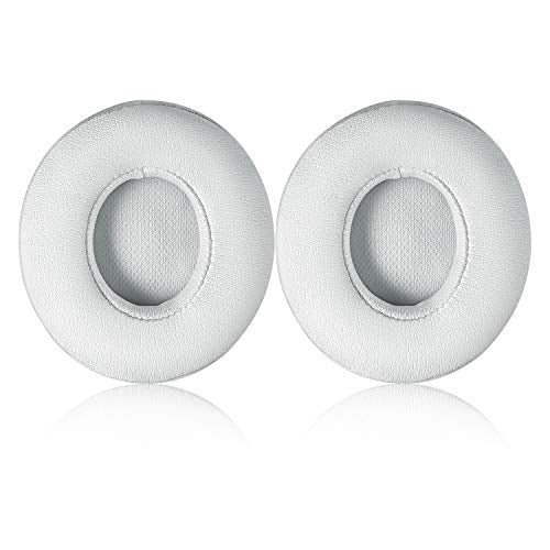 [AUSTRALIA] - Replacement Earpad Cover, Ear Cushion Pads Compatible with Solo 2.0 3.0 Wireless Headphones by Dr. Dre 1 Pair (White) White 