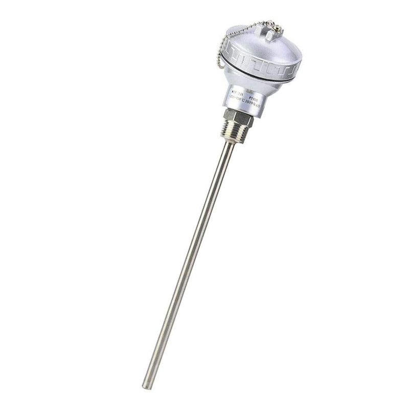1/2" NPT Thread Thermocouple Terminal Head RTD PT100 Stainless steel Temperature Sensor Probe (200mm) 200mm